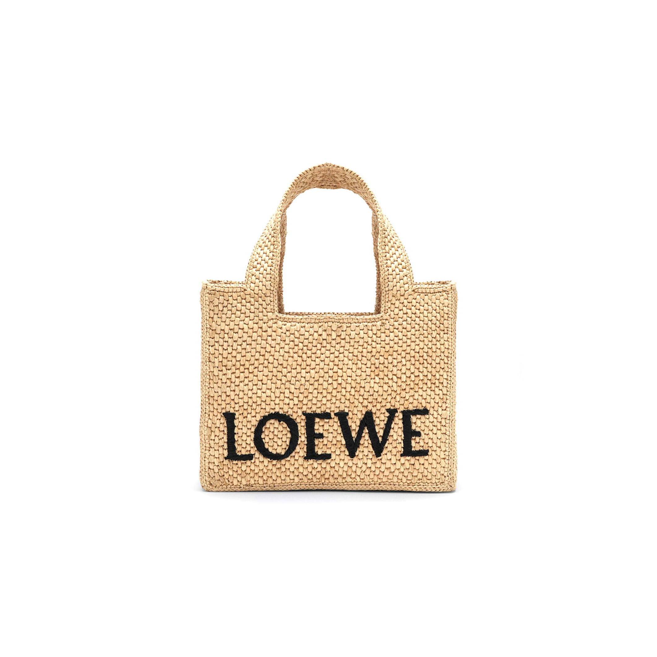 L0ew* FONT TOTE SMALL RAFFIA BAG A685B59X03NF (24*19.5*11cm) Master Quality