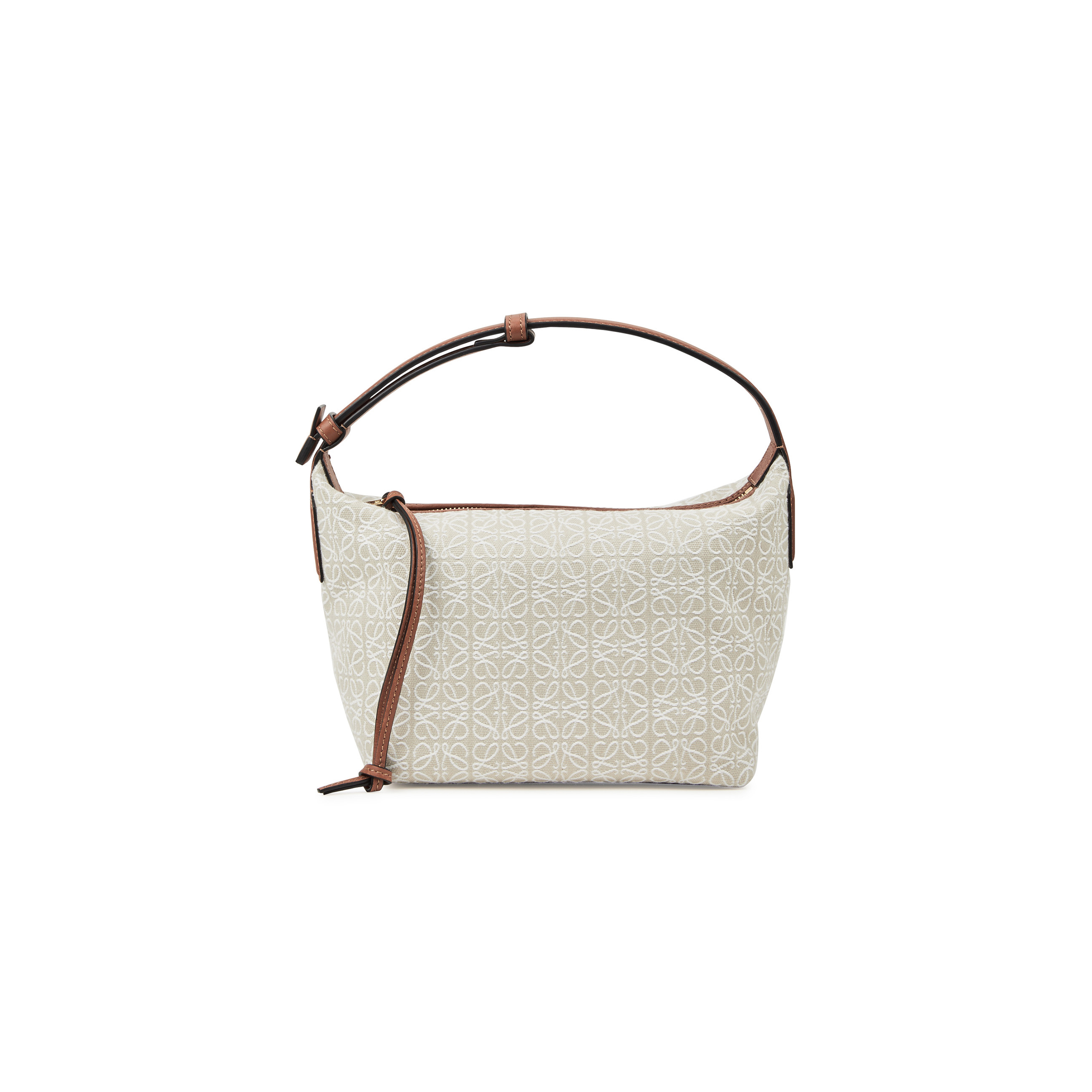 L0ew* CUBI ANAGRAM SMALL CANVAS AND LEATHER SHOULDER BAG 230717 (20.5*17*12.5cm) Master Quality