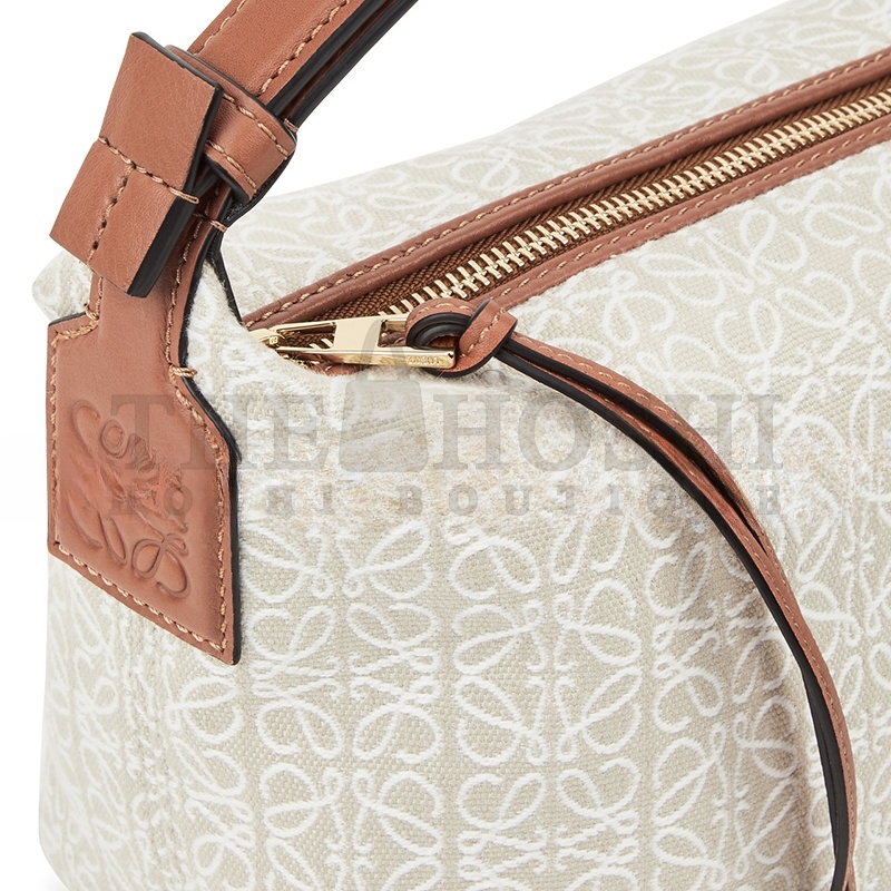 L0ew* CUBI ANAGRAM SMALL CANVAS AND LEATHER SHOULDER BAG 230717 (20.5*17*12.5cm) Master Quality