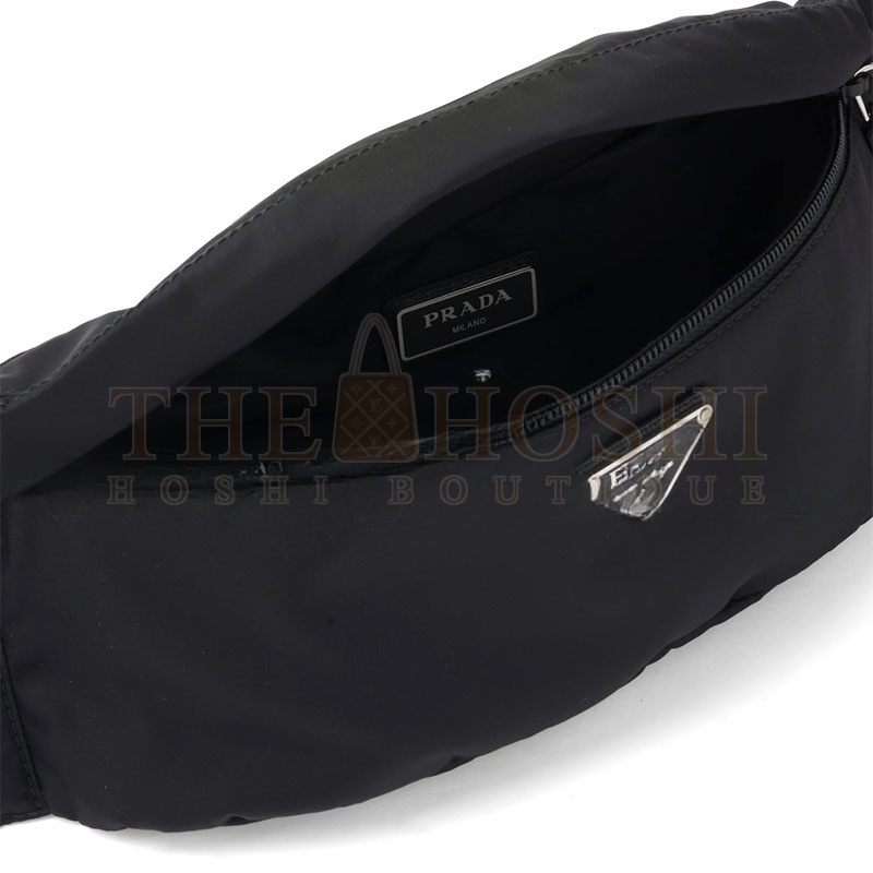 Pra*a RE-NYLON AND SAFFIANO LEATHER BELT BAG 2VL034 (26*12cm) Master Quality