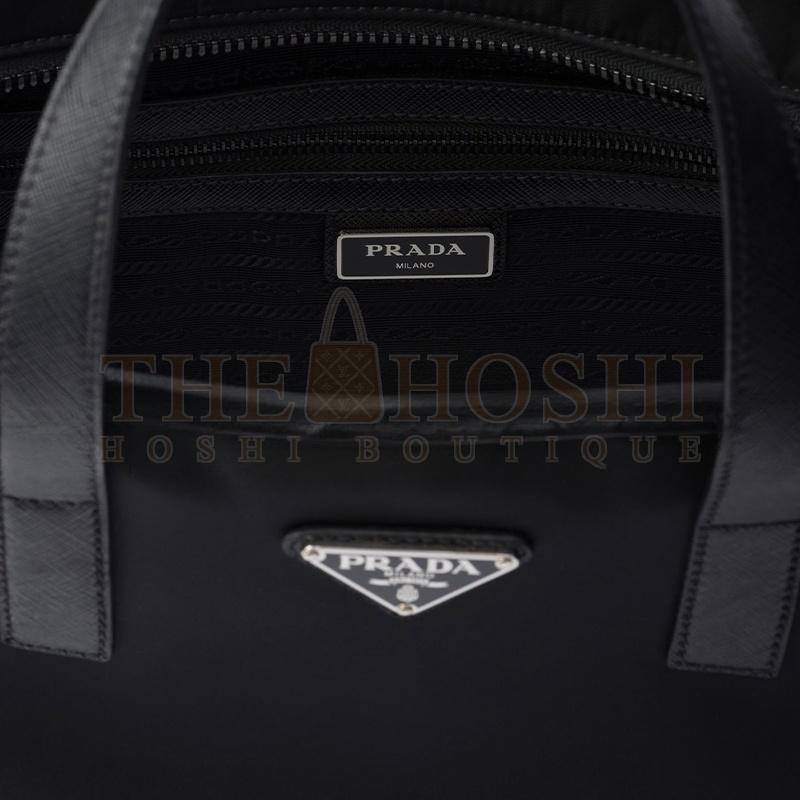 Pra*a RE-NYLON AND SAFFIANO LEATHER TOTE BAG 2VG064 (36*34*10cm) Master Quality