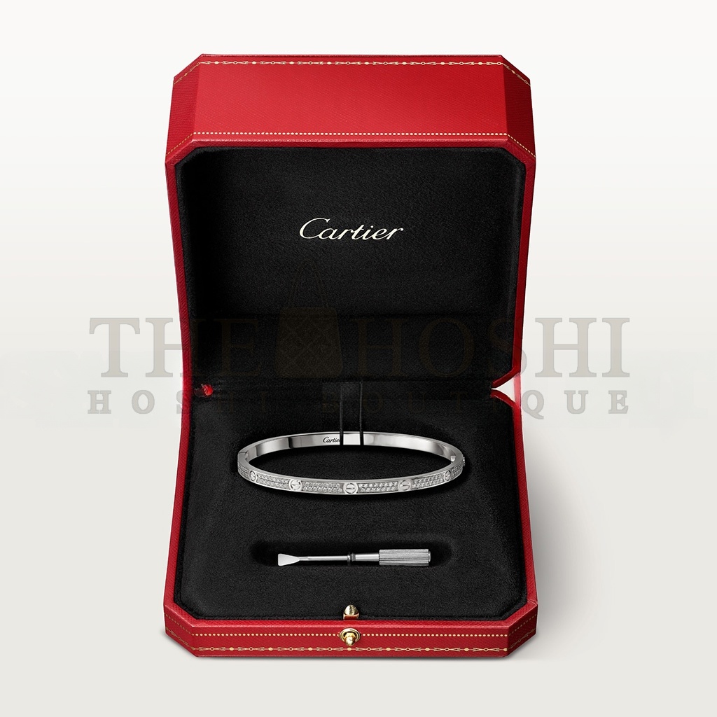 Ca*t1er  LOVE BRACELET, SMALL MODEL, PAVED N6710817 Master Quality