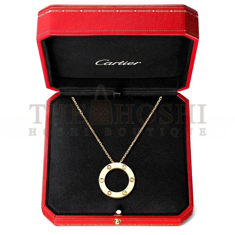 Ca*t1er LOVE NECKLACE, 3 D1am0ndS B7014500 Master Quality