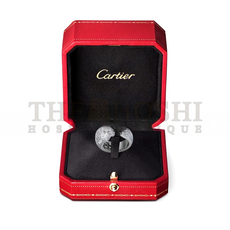 Ca*t1er PANTHÈRE DE Ca*t1er RING, MEDIUM MODEL, PAVED N4225200 Master Quality