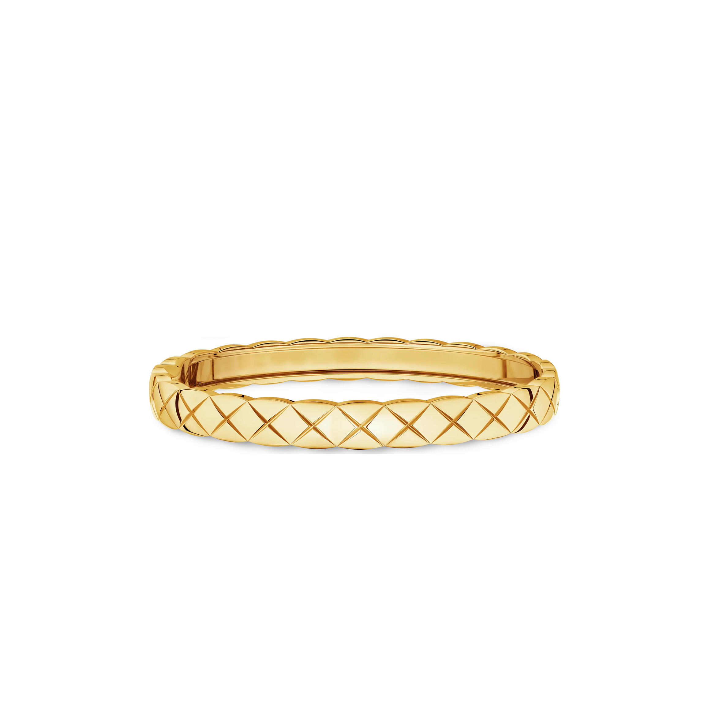 Ch**el COCO CRUSH BRACELETQUILTED MOTIF, 18K YELLOW GOLD J13221 Master Quality
