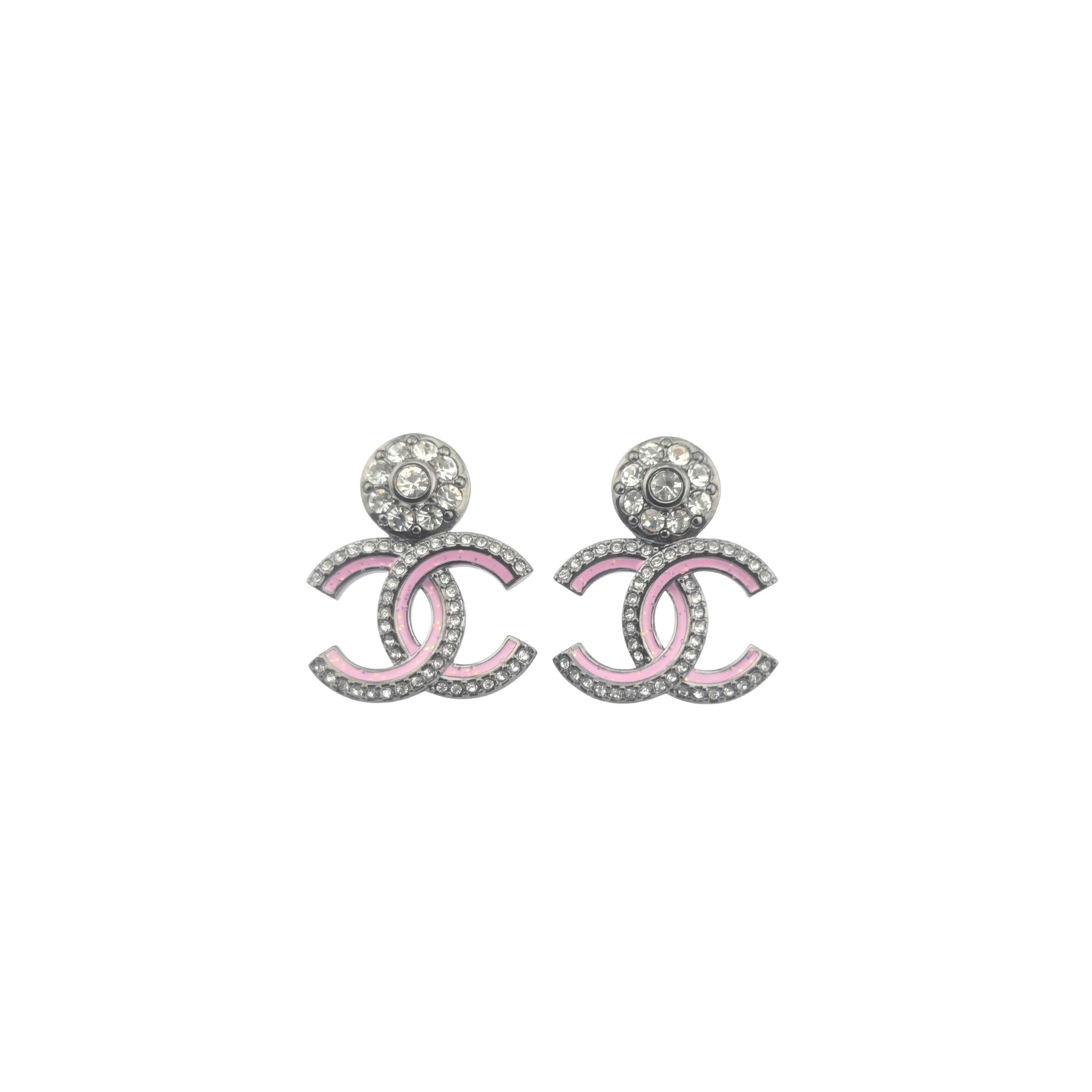 Ch**el CC RUTHENIUM PINK EARRINGS ABG407 Master Quality
