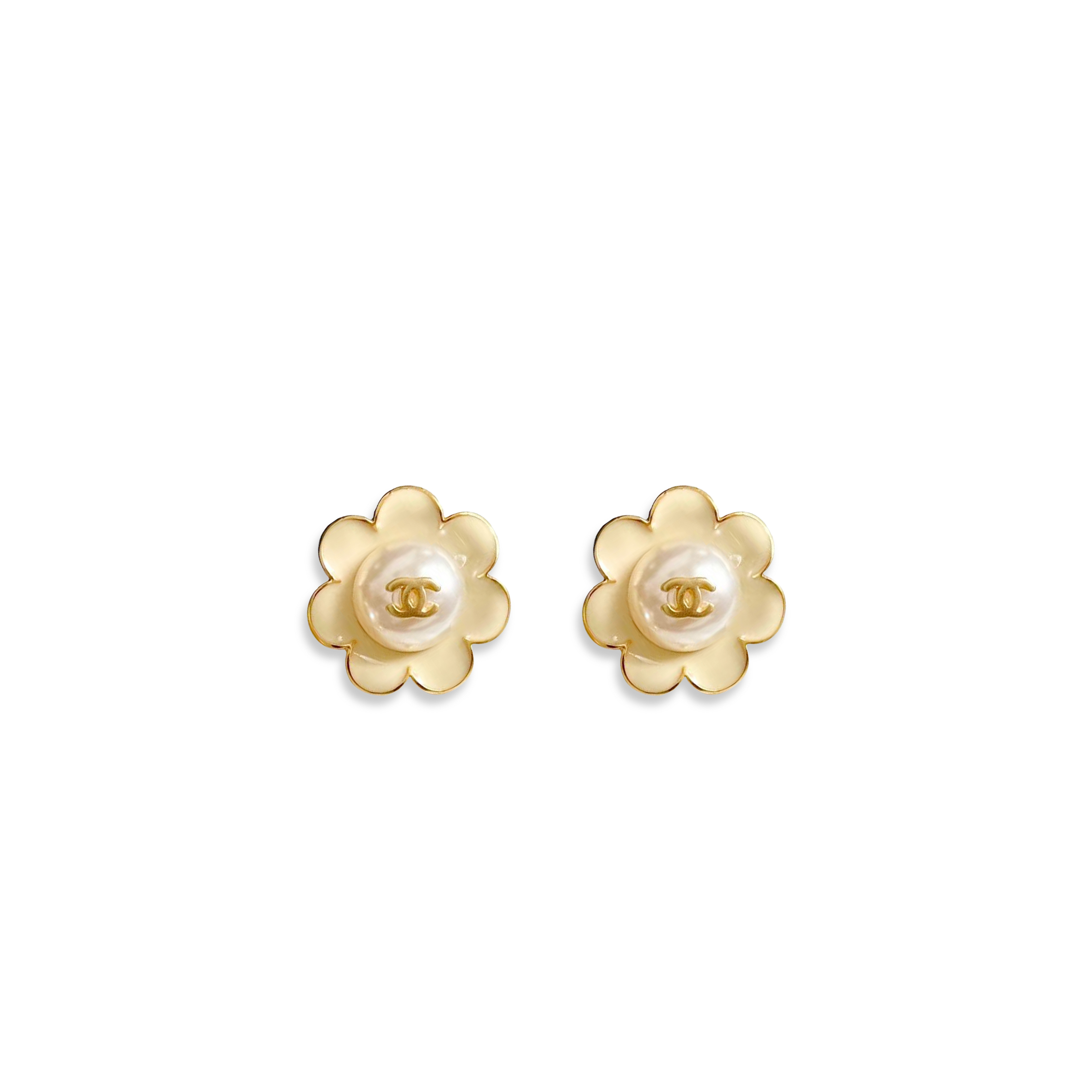 Ch**el CAMELLIA PEARL EARRINGS Master Quality