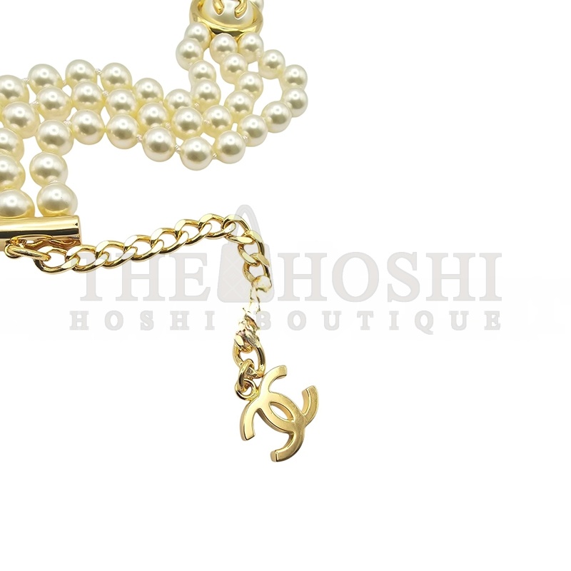 Ch**el CC FAUX PEARL GOLD CHOKER ABE253 Master Quality