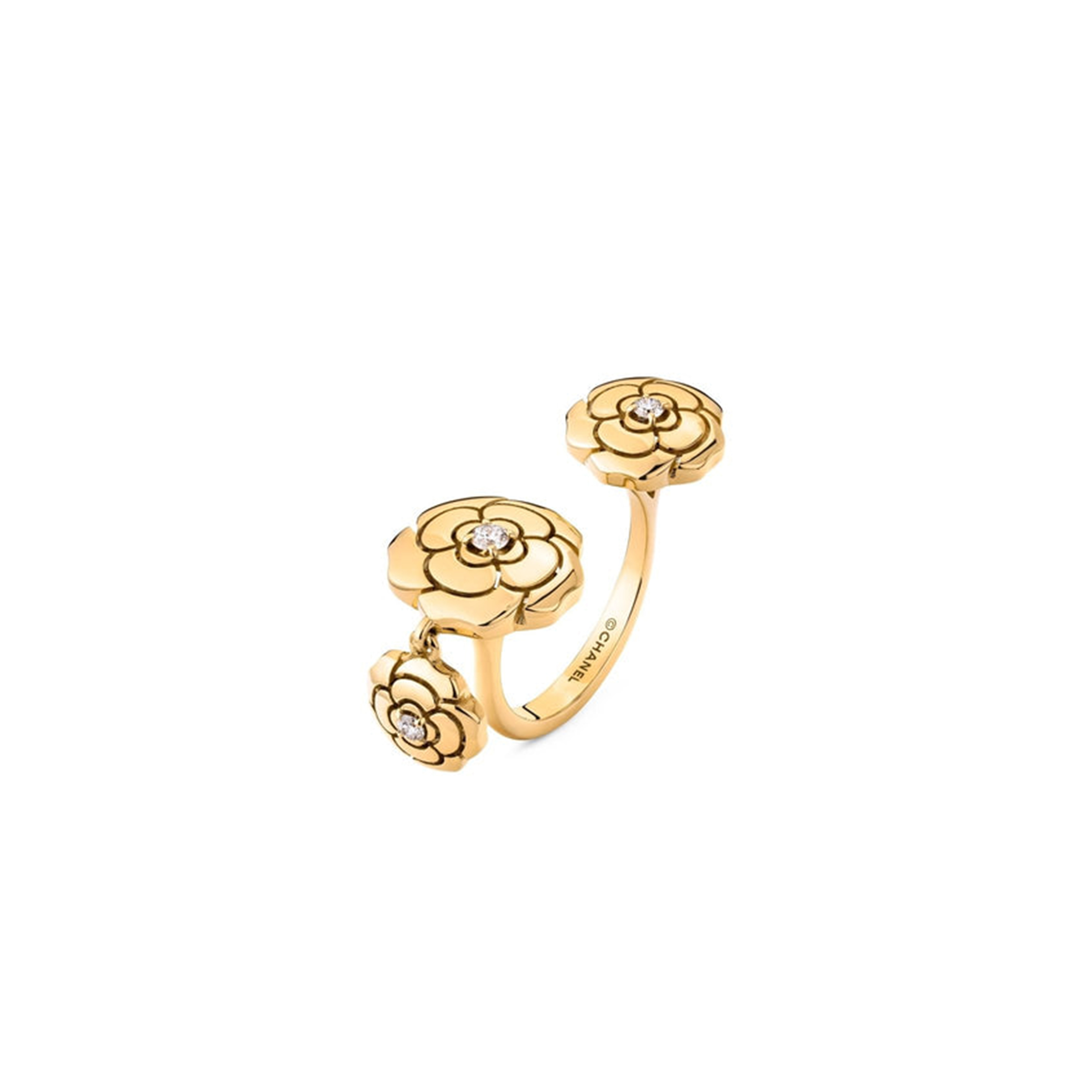 Ch**el EXTRAIT DE CAMÉLIA CHARMS RING J11873 Master Quality