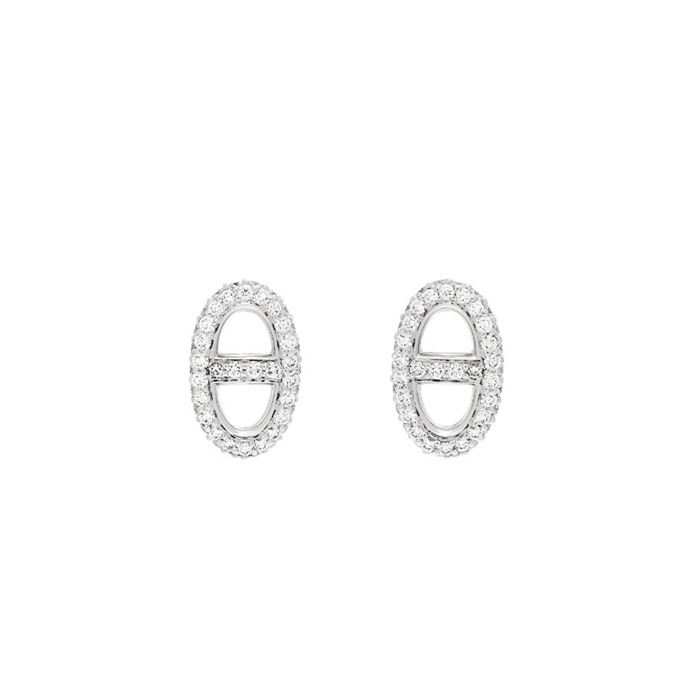 H**me5 18K WHITE GOLD D1am0nd NEW FARANDOLE EARRINGS Master Quality