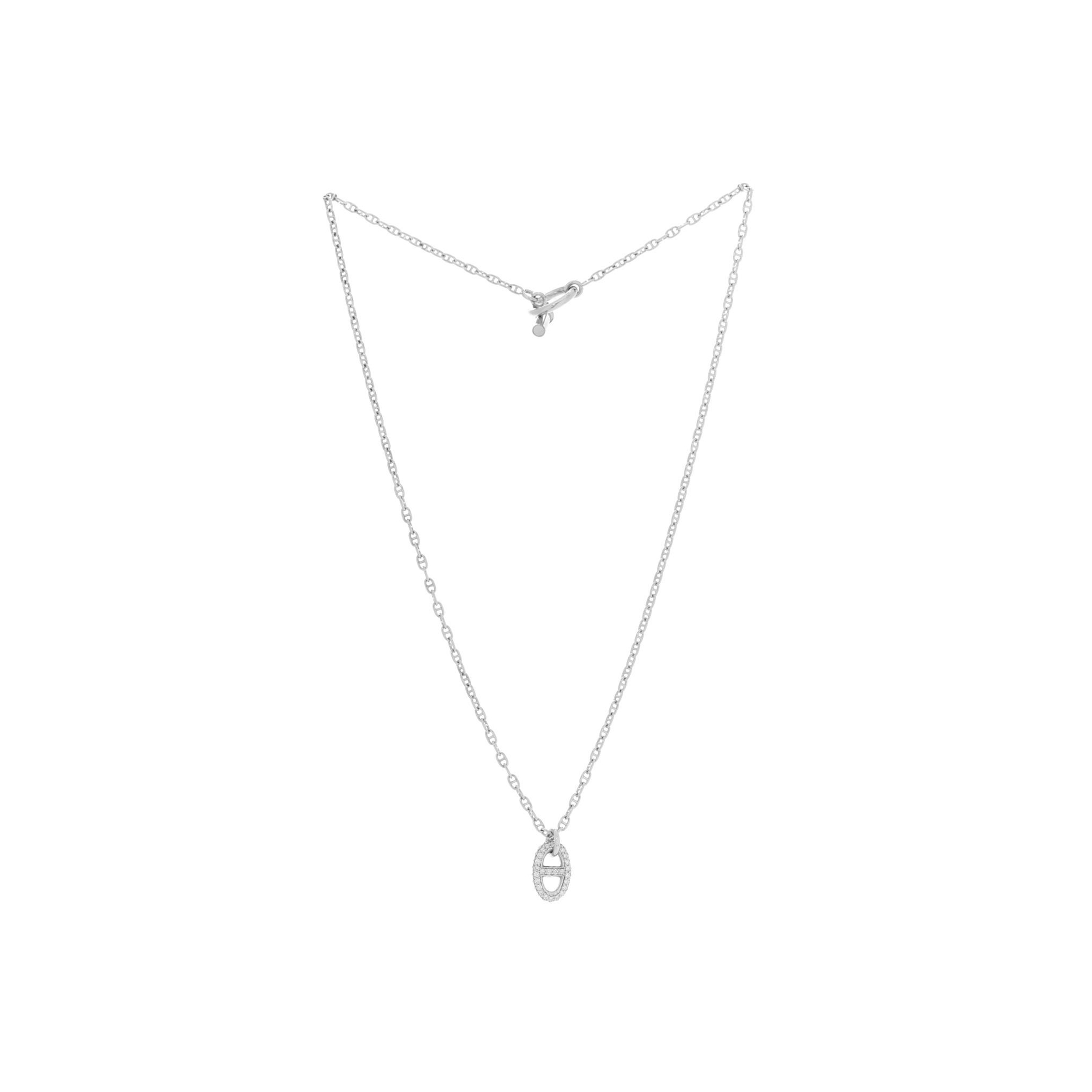 H**me5 18K WHITE GOLD D1am0nd NEW FARANDOLE PENDANT NECKLACE Master Quality