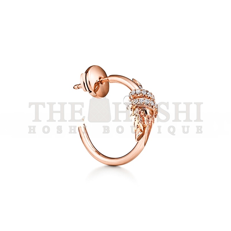 T*f*ny KNOT HOOP EARRINGS IN ROSE GOLD WITH D1am0ndS 75123604 Master Quality