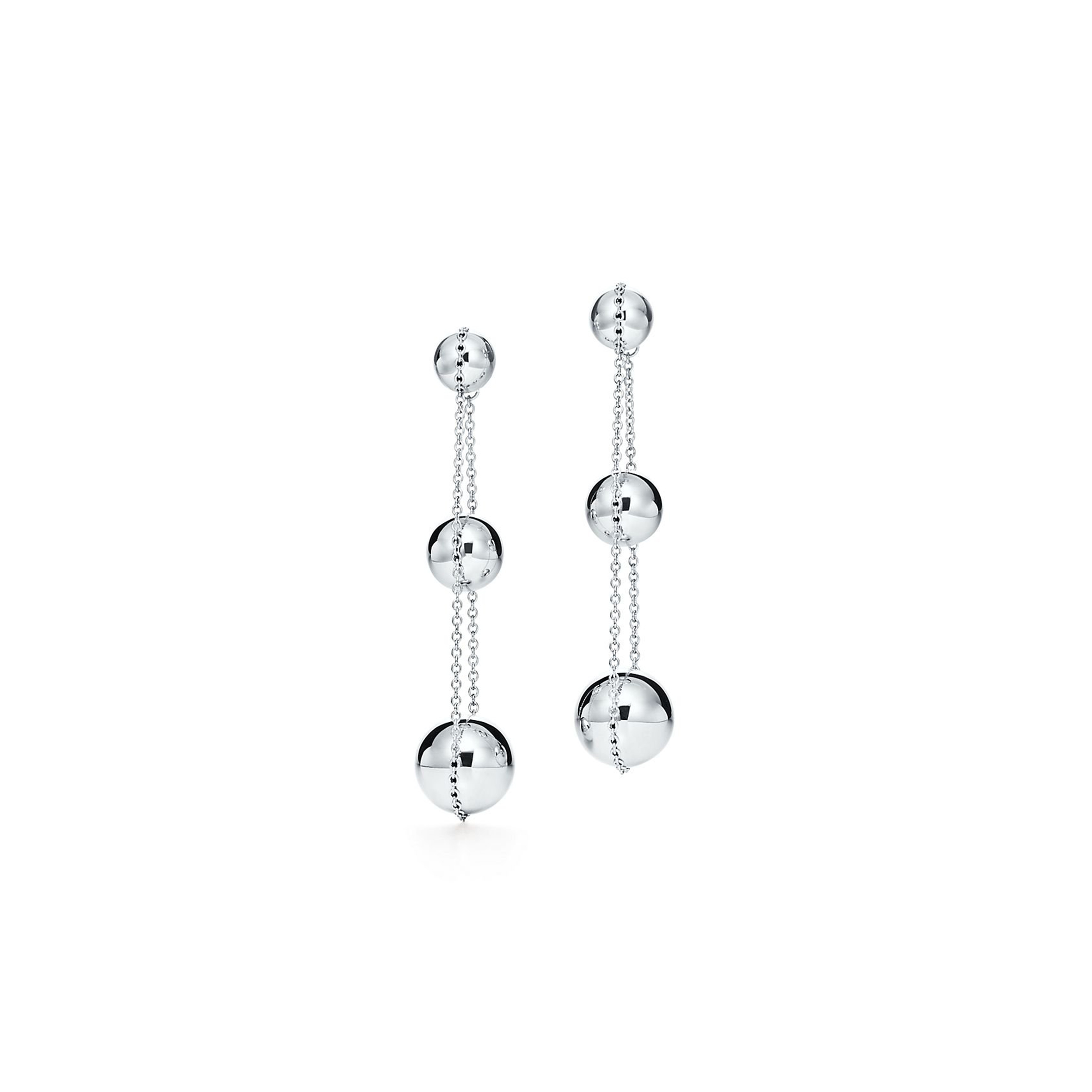 T*f*ny TRIPLE DROP EARRINGS IN STERLING SILVER GRP09930 Master Quality