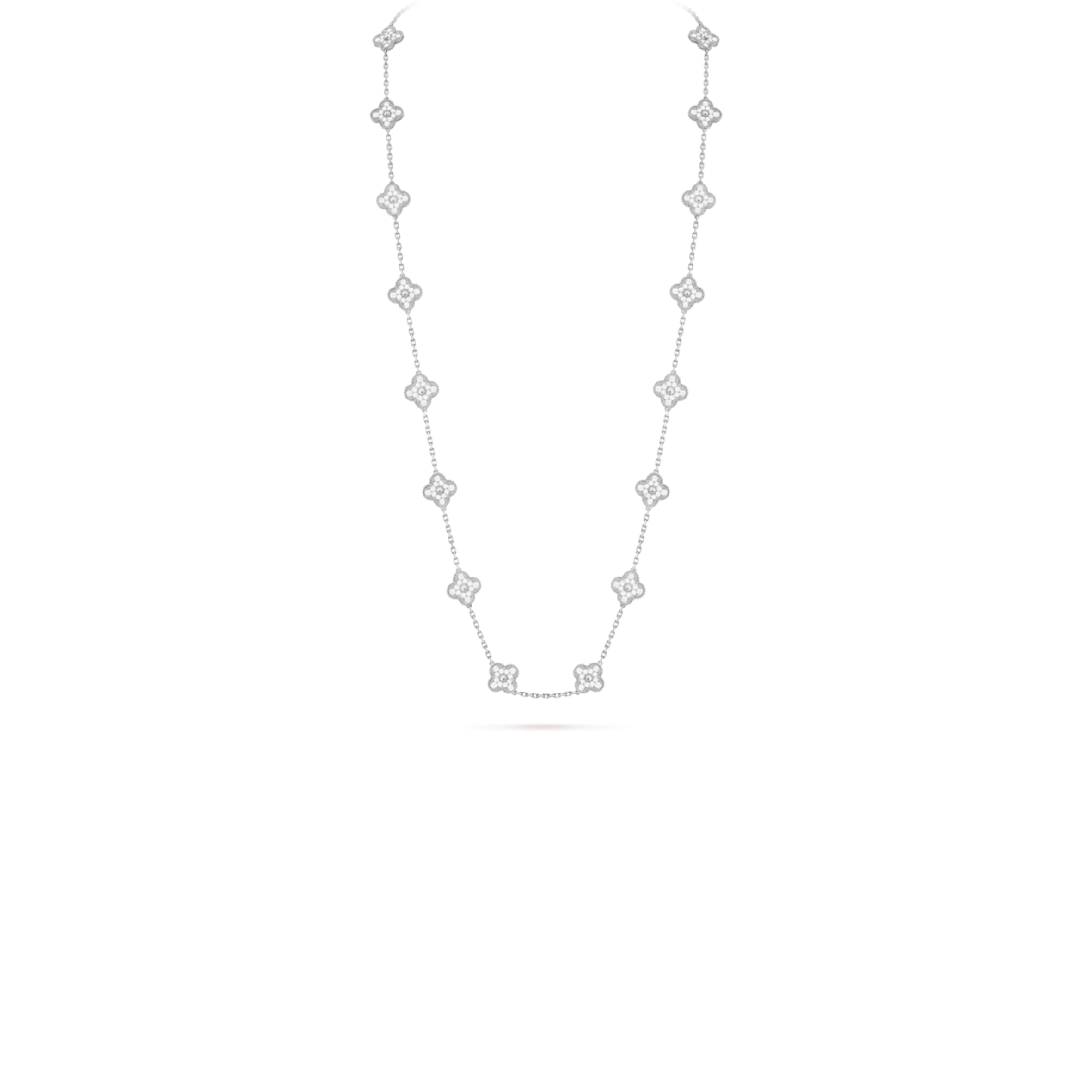V*n Cl**f ARPELS VINTAGE ALHAMBRA LONG NECKLACE, 20 MOTIFS VCARA43300 Master Quality