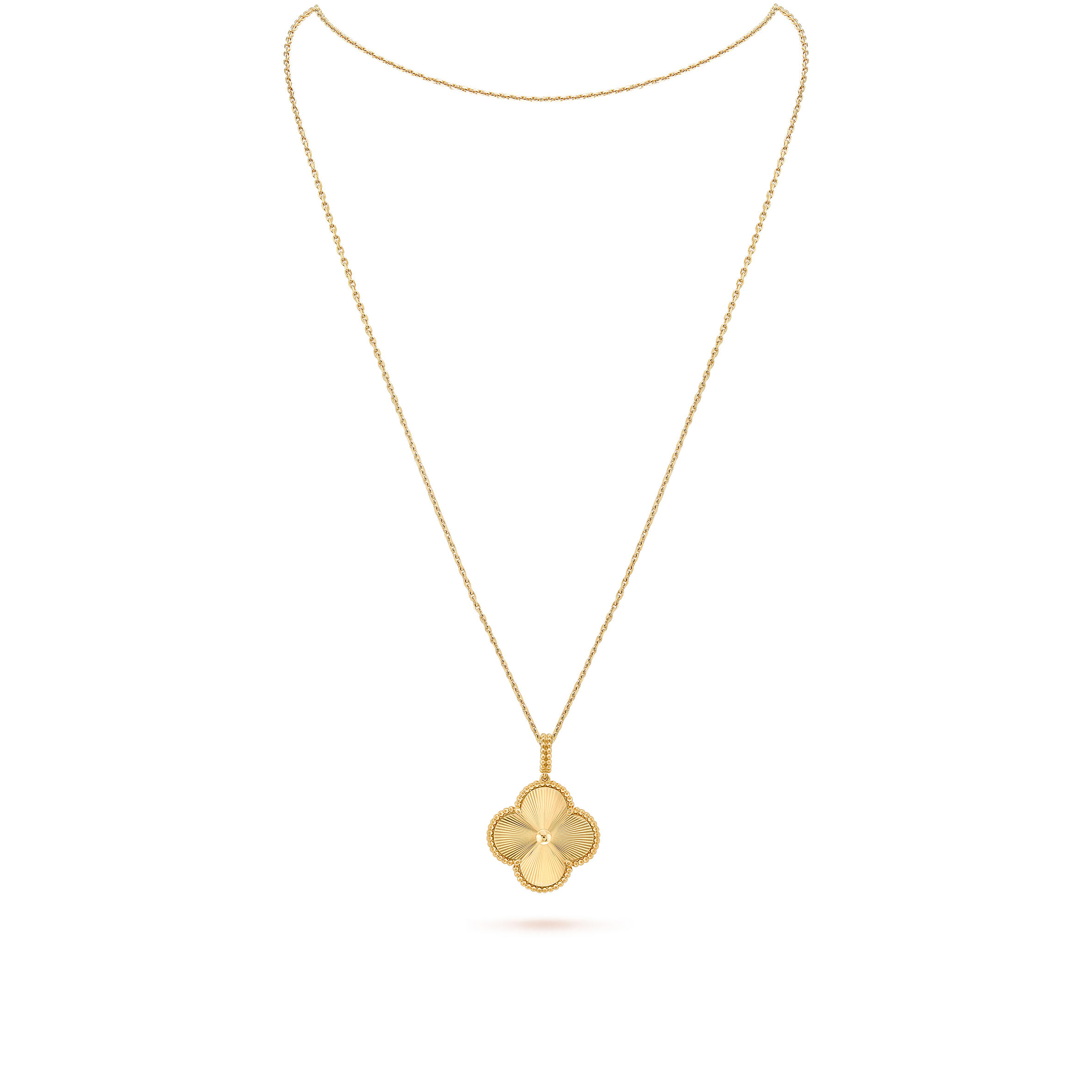 V*n Cl**f &amp; ARPELS MAGIC ALHAMBRA LONG NECKLACE, 1 MOTIF - YELLOW GOLD  VCARP4KO00 Master Quality