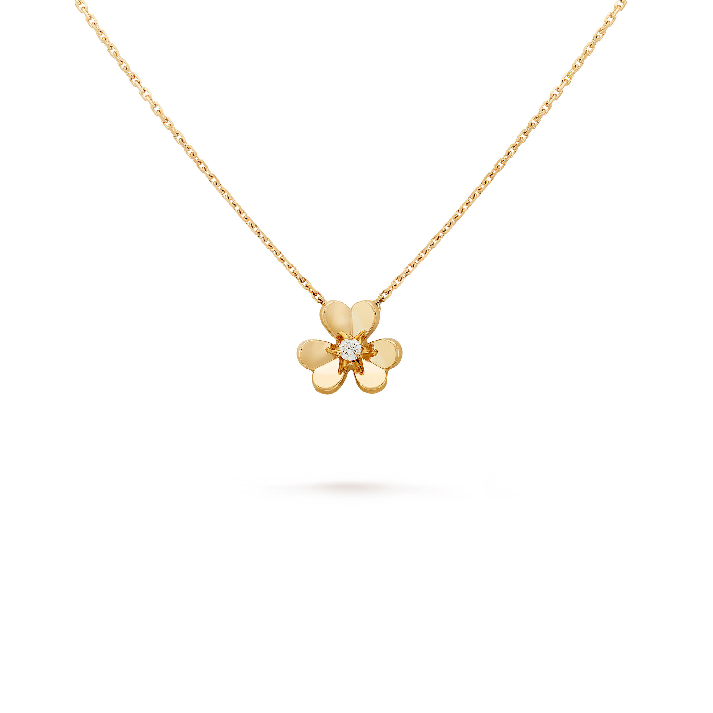 V*n Cl**f ARPELS FRIVOLE PENDANT, MINI MODEL - YELLOW GOLD, D1am0nd  VCARP0J100 Master Quality