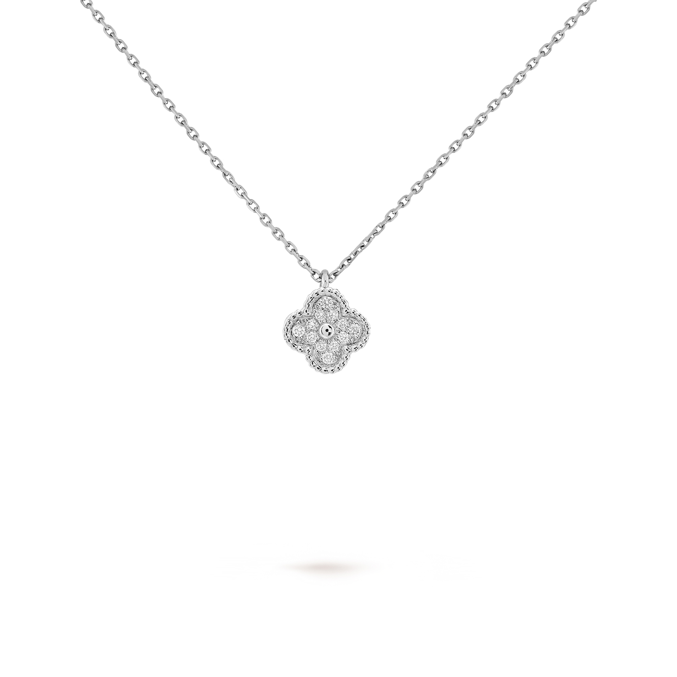 V*n Cl**f ARPELS SWEET ALHAMBRA PENDANT - WHITE GOLD, D1am0nd  VCARO85900 Master Quality