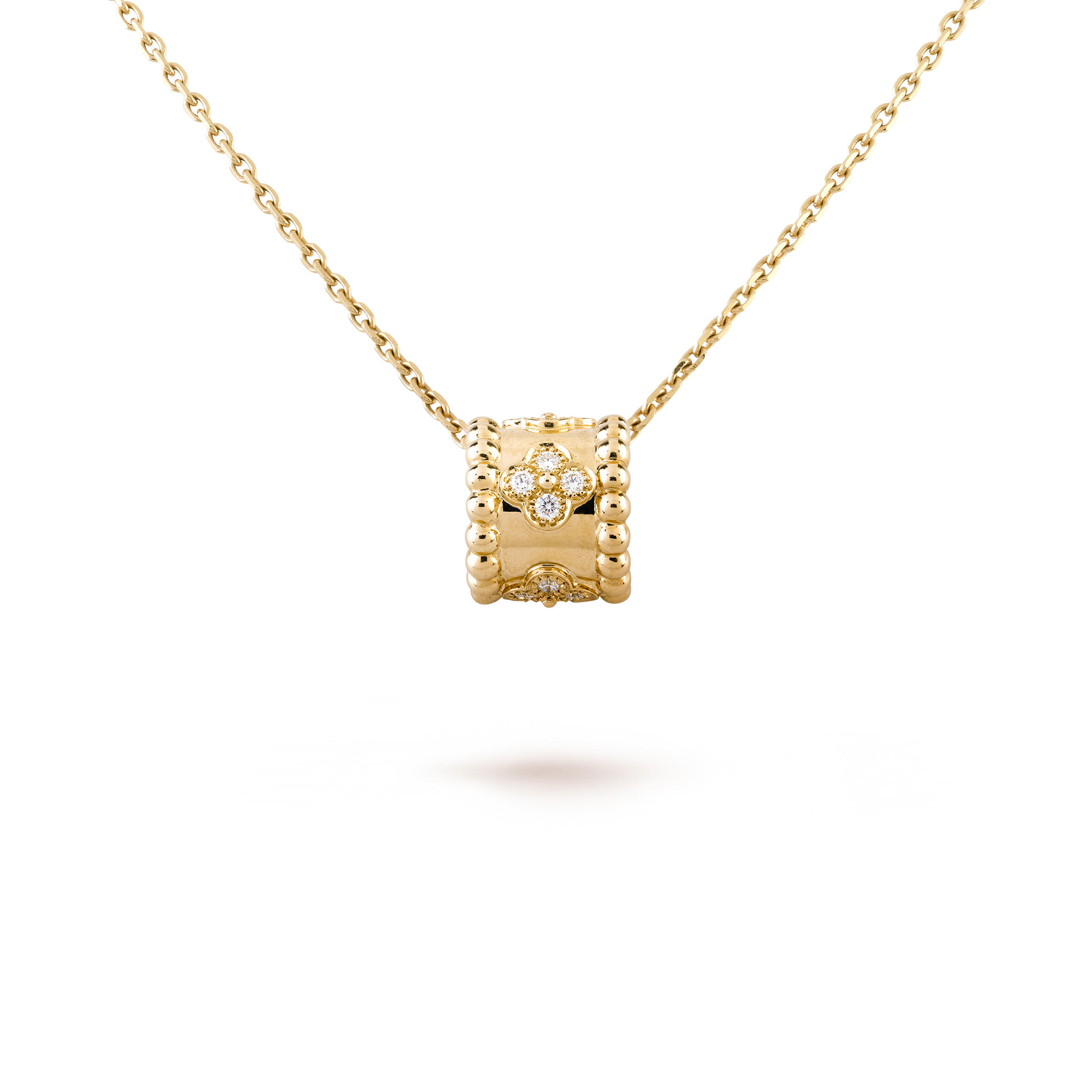 V*n Cl**f ARPELS PERLÉE CLOVERS PENDANT - YELLOW GOLD, D1am0nd  VCARO3YG00 Master Quality