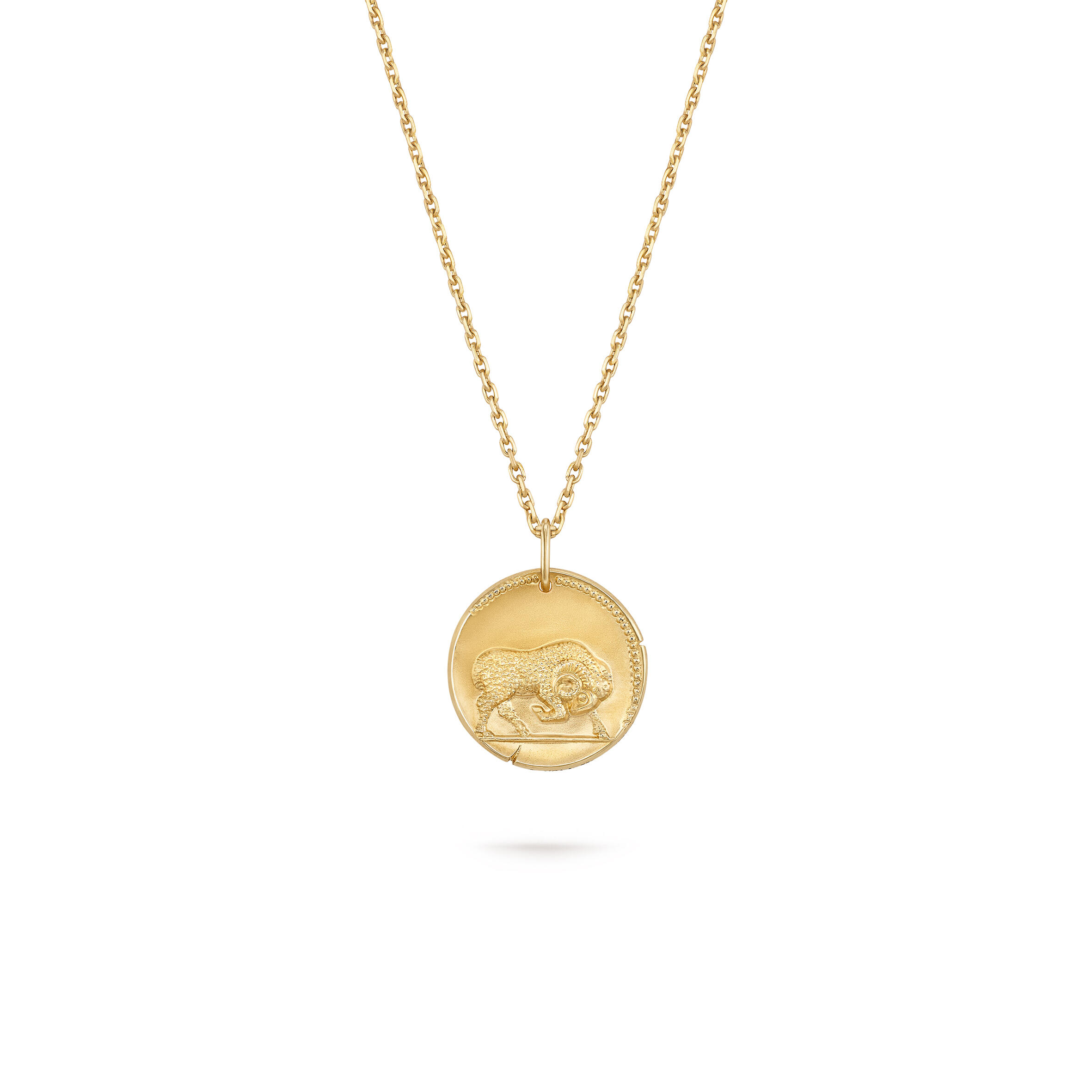 V*n Cl**f ARPELS ZODIAQUE MEDAL ARIETIS (ARIES) - YELLOW GOLD  VCARP7SQ00 Master Quality