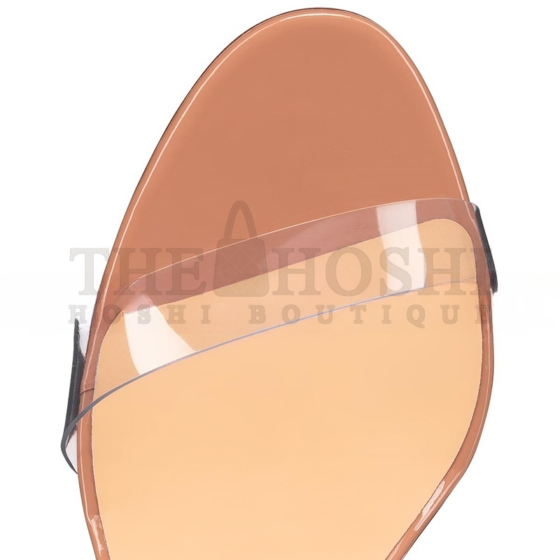 Chr1st1an LOUBOUTIN JUST NOTHING 85 MM SANDALS-PVC AND PATENT CALF-BLUSH-WOMEN 3190081PK1A Master Quality