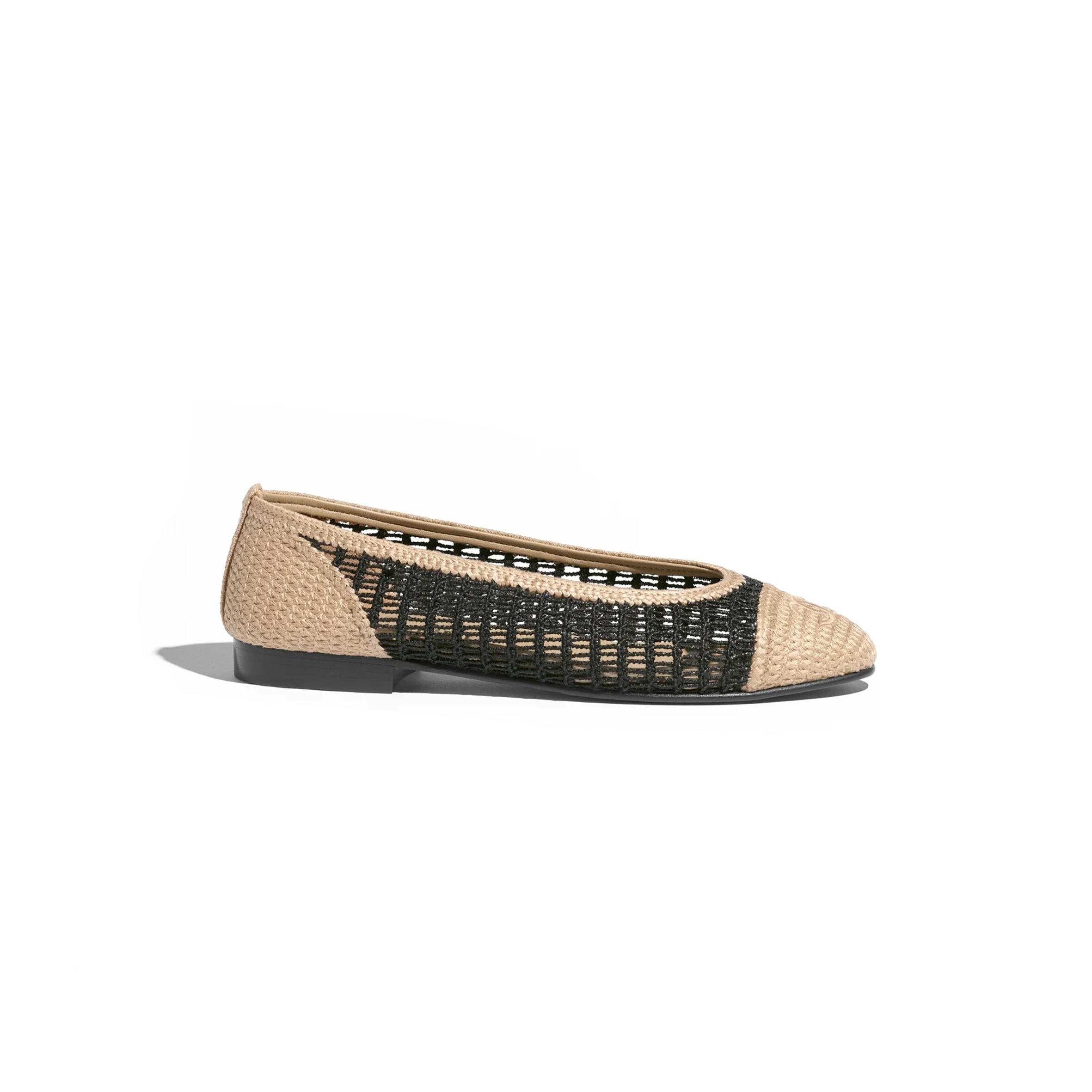 Ch**el RAFFIA BALLET FLAT G46352 Master Quality