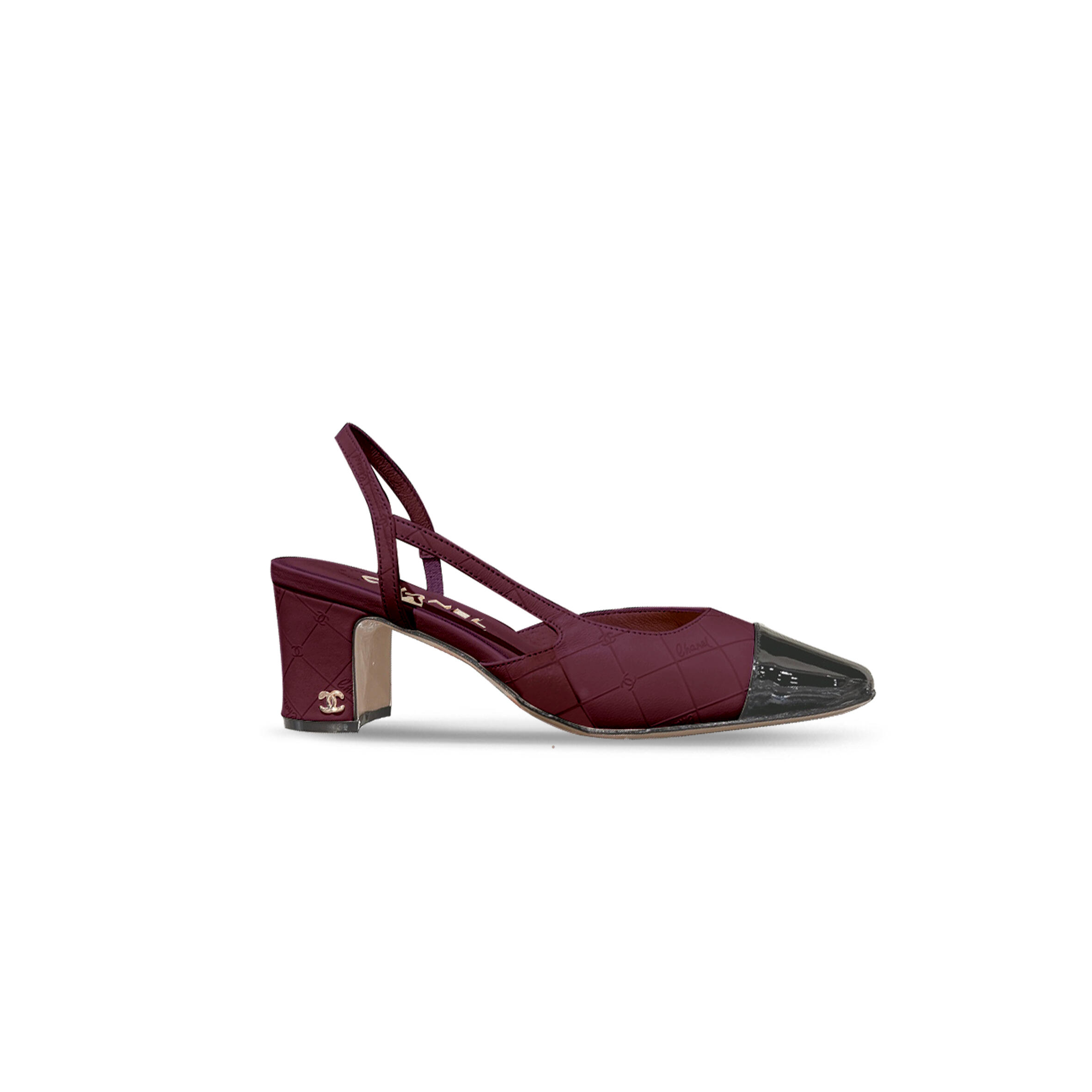 Ch**el 24V ELEGANT QUILTED SLINGBACK HEELS G45509 B19045 Master Quality