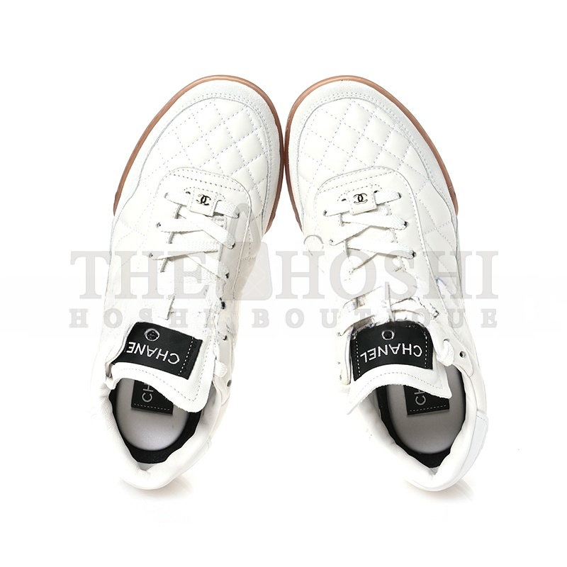 Ch**el SUEDE CALFSKIN QUILTED SNEAKERS 36 G45336 Master Quality