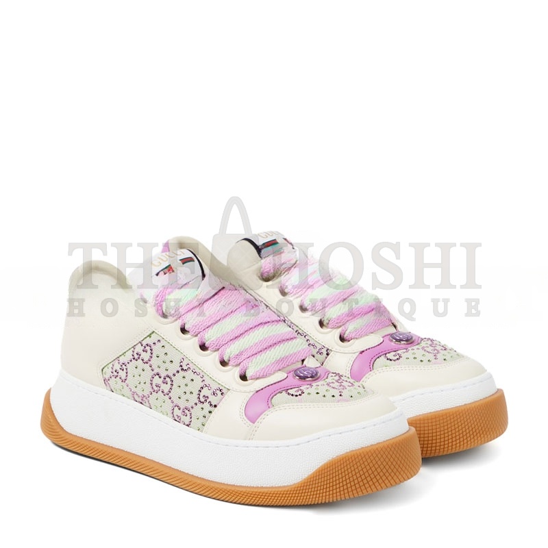 Gvc*1 SCREENER GG CRYSTAL LEATHER SNEAKERS Master Quality