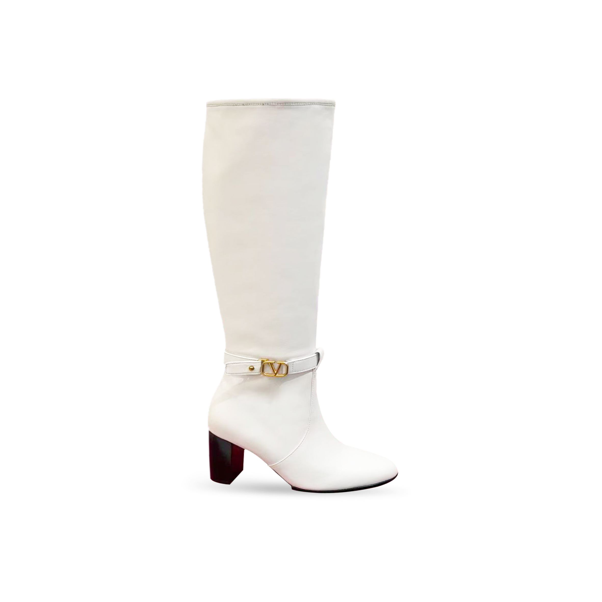 Va1e*ntin0 MID-HEELED LEATHER BOOTS 215478 Master Quality