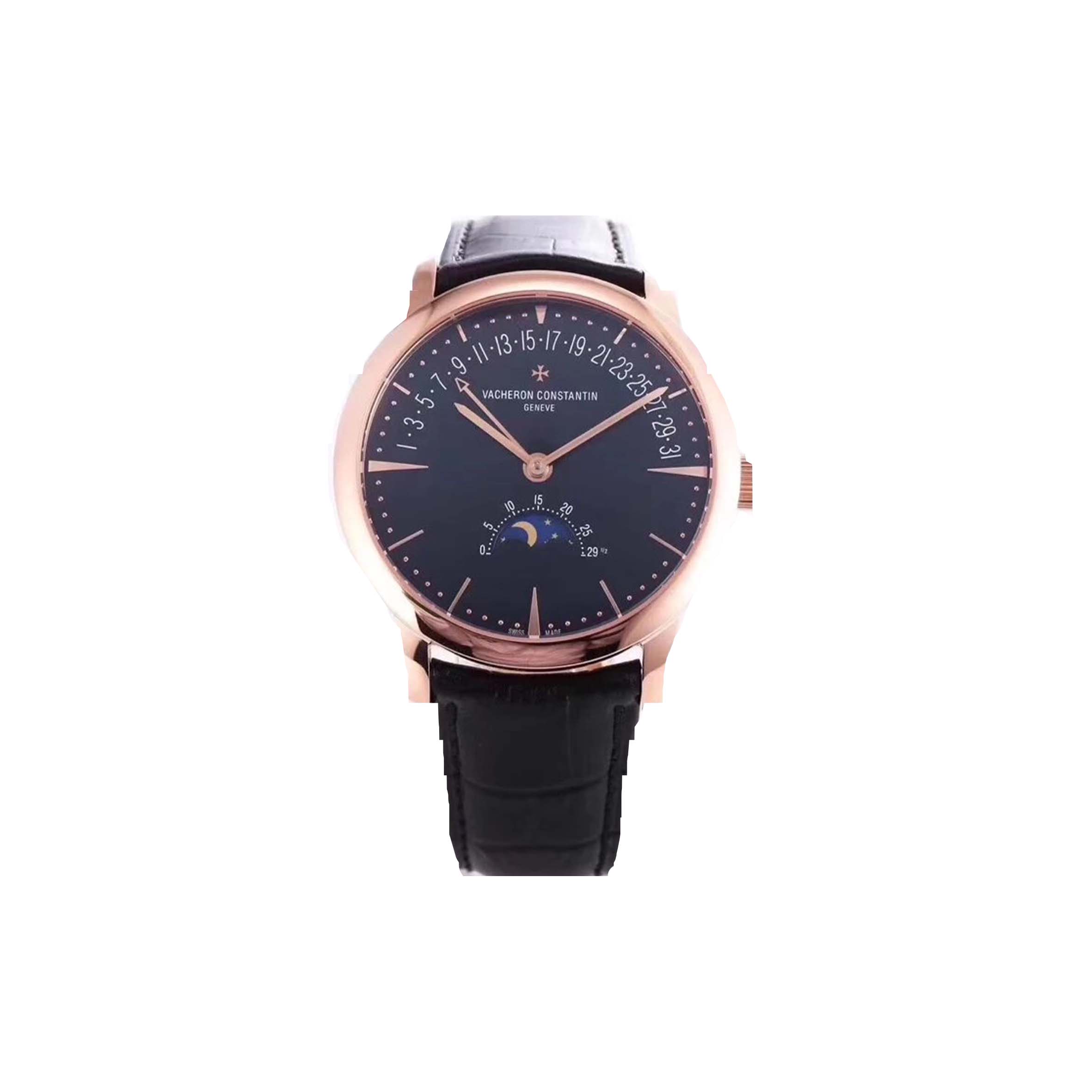VACHERON C0nstan1n PATRIMONY MOON PHASE RETROGRADE DATE 42.5 MM WATCH 4010U/000R-B329 Master Quality