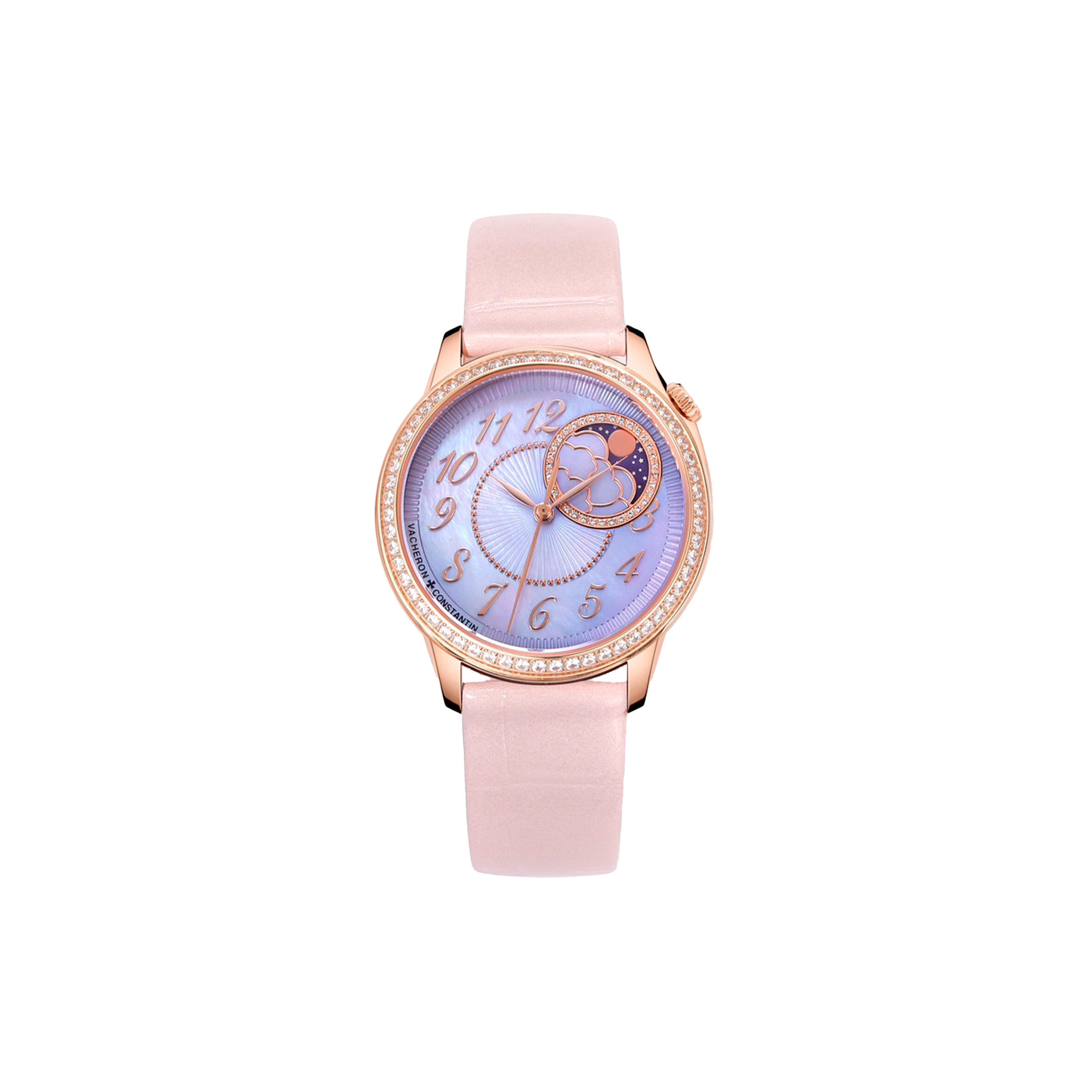 VACHERON C0nstan1n ÉGÉRIE MOON PHASE 37 MM PINK GOLD WATCH 8005F/000R-H030 Master Quality