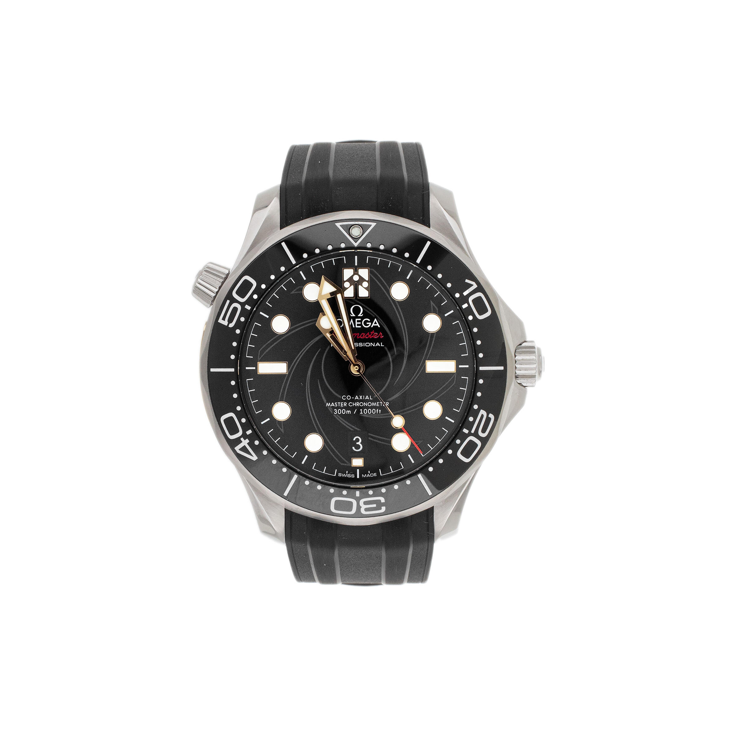 0me*ga SEAMASTER JAMES BOND STEEL BLACK DIAL 42MM WATCH 210.22.42.20.01.004 Master Quality
