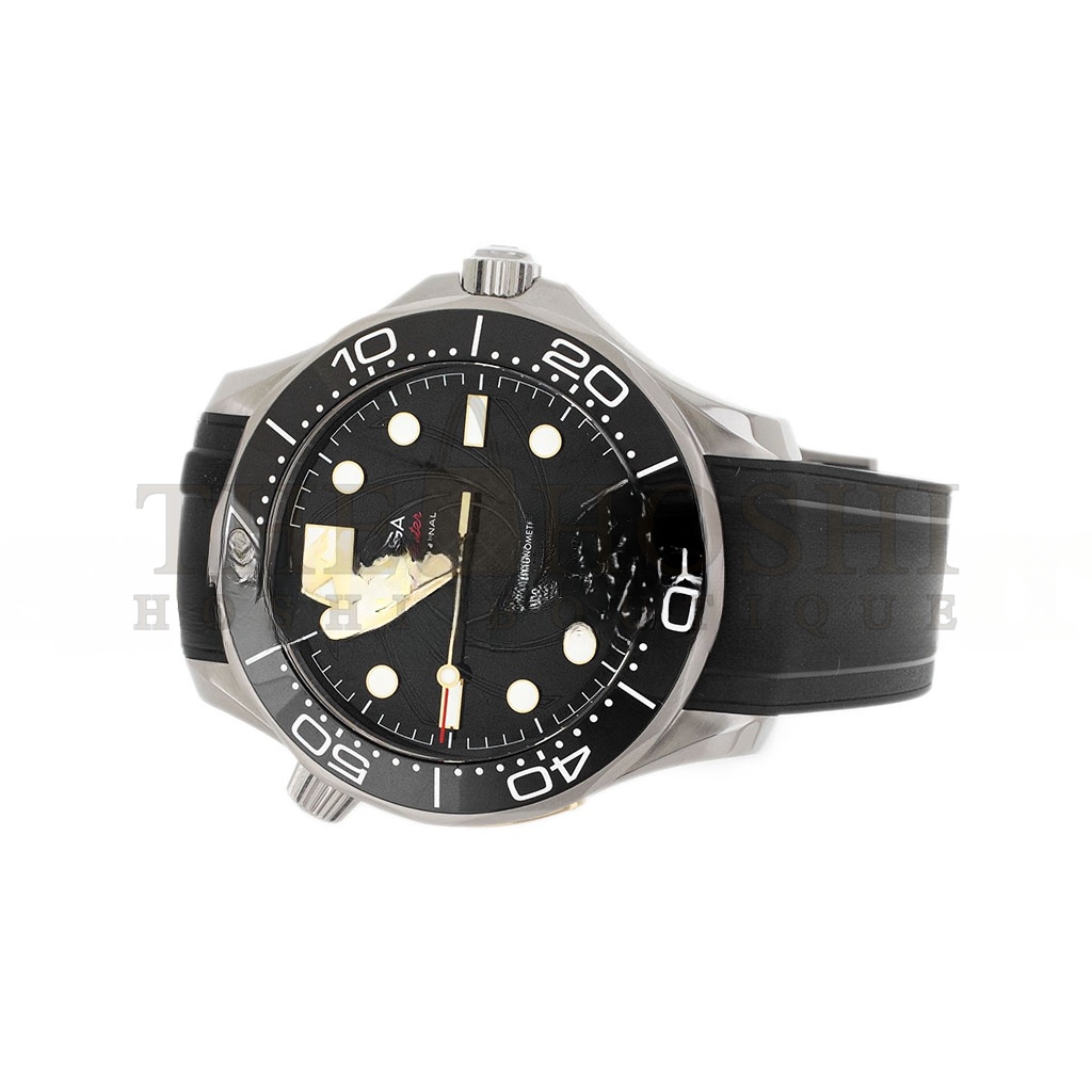 0me*ga SEAMASTER JAMES BOND STEEL BLACK DIAL 42MM WATCH 210.22.42.20.01.004 Master Quality