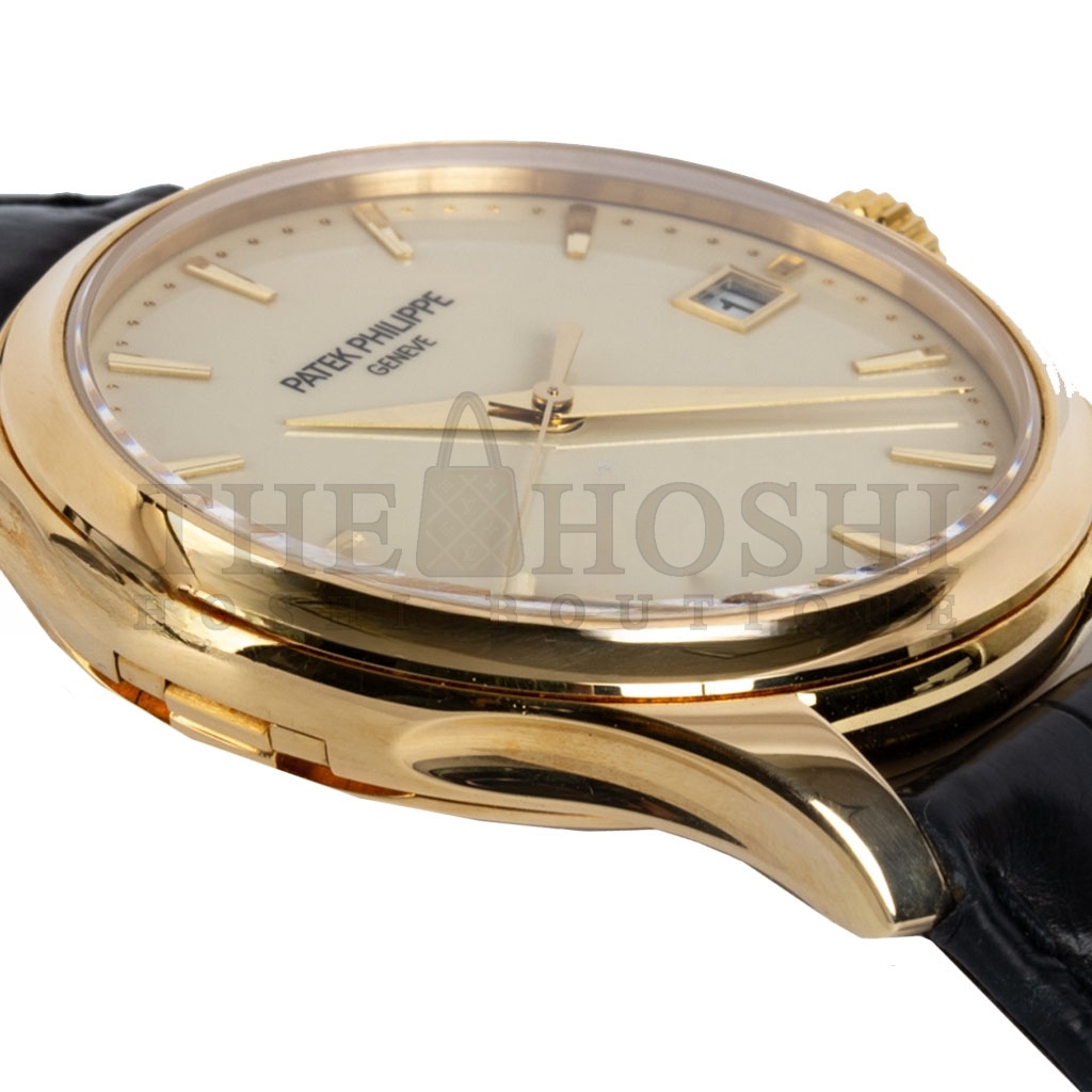 Pat*k Phi1i*pe CALATRAVA YELLOW GOLD LACQUERED IVORY DIAL 39MM WATCH 5227J-001 Master Quality