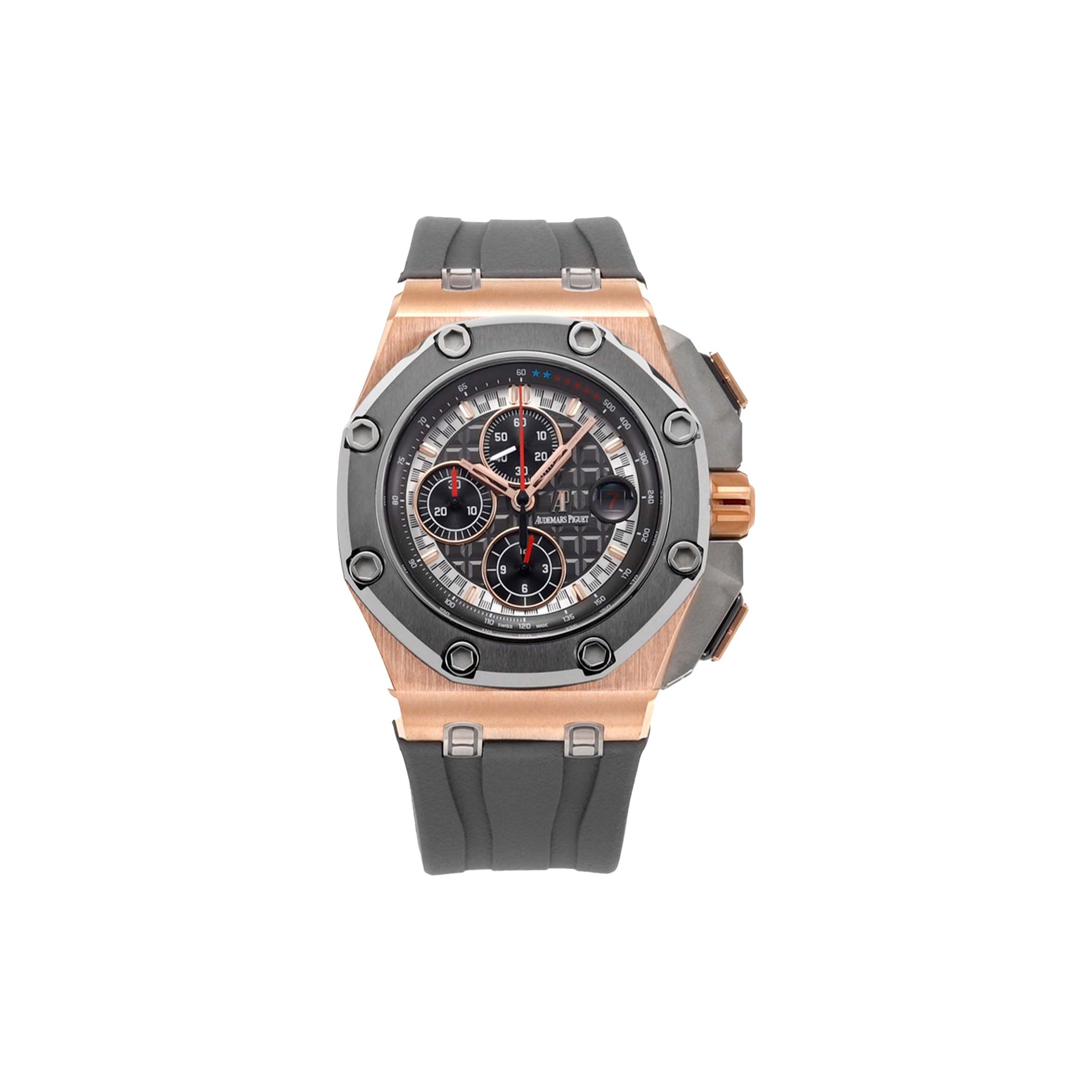 AUDEMARS P1g*et ROYAL OAK OFFSHORE 44MM ROSE GOLD BLACK DIAL WATCH 26401RO.OO.A002CA.02 Master Quality