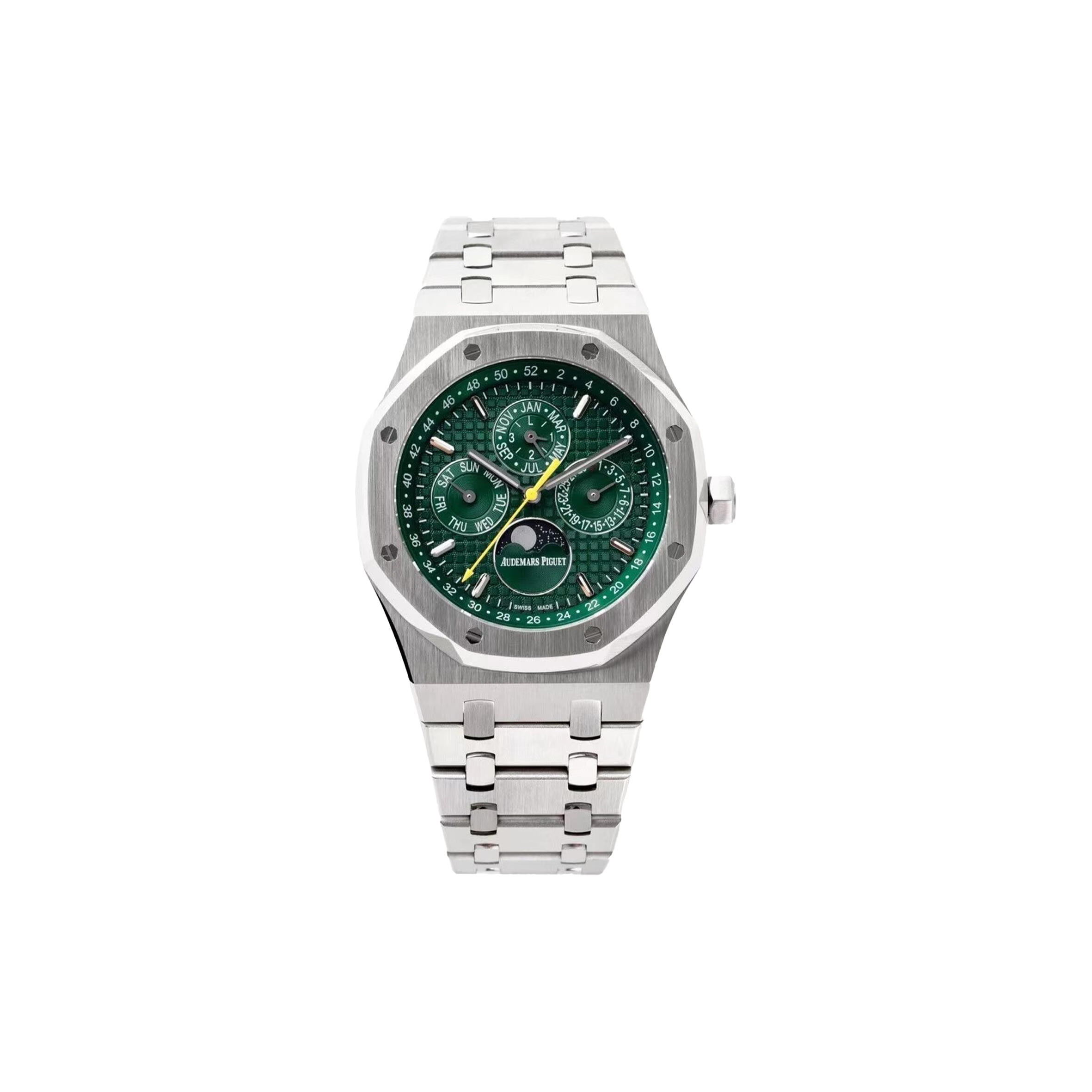 AUDEMARS P1g*et ROYAL OAK 'PERPETUAL CALENDAR' LIMITED EDITION STAINLESS STEEL WITH GREEN DIAL 41MM WATCH 26606ST.OO.1220ST.01 Master Quality