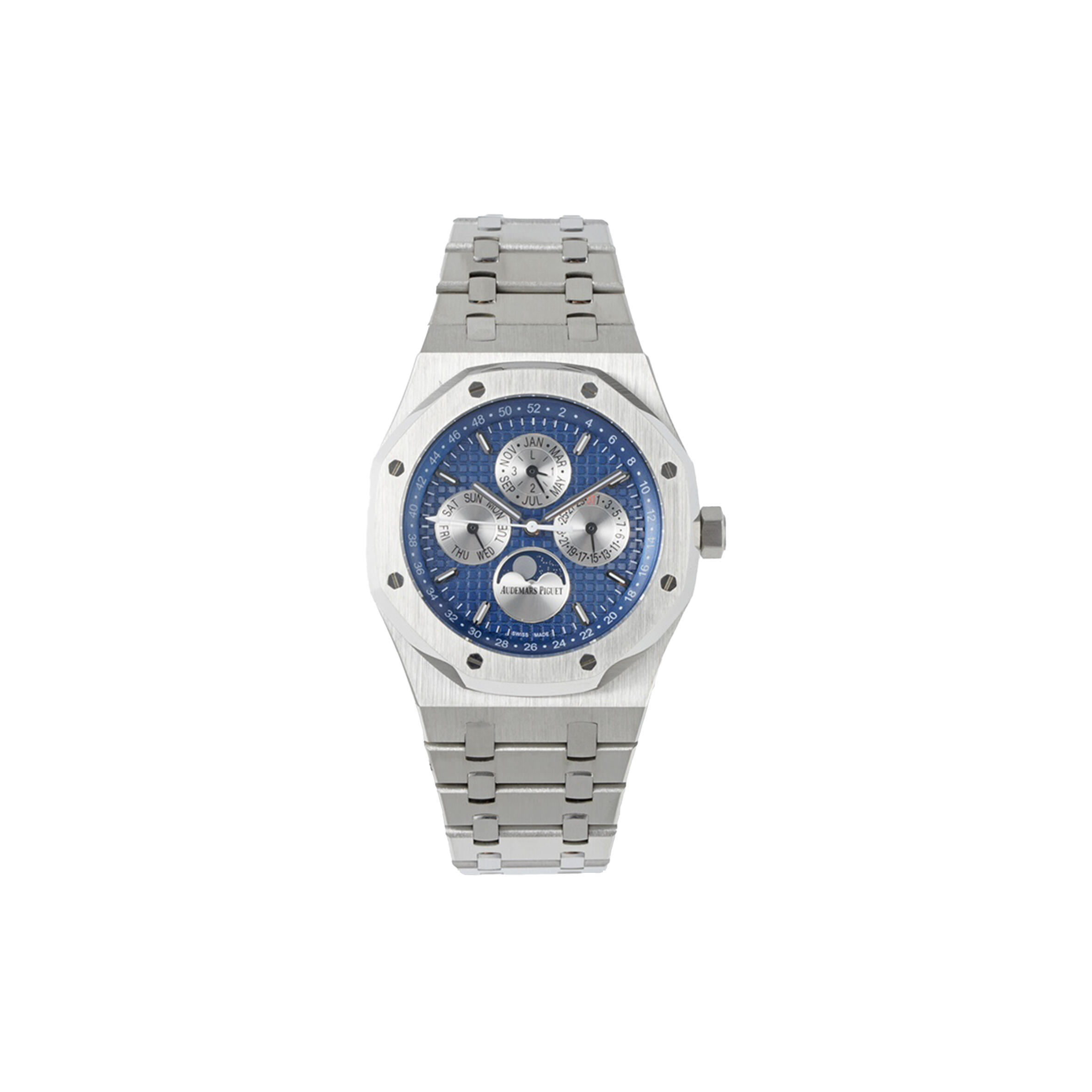 AUDEMARS P1g*et ROYAL OAK PERPETUAL CALENDAR TITANIUM BLUE DIAL 41MM WATCH 26574TI.OO.1220TI.01 Master Quality