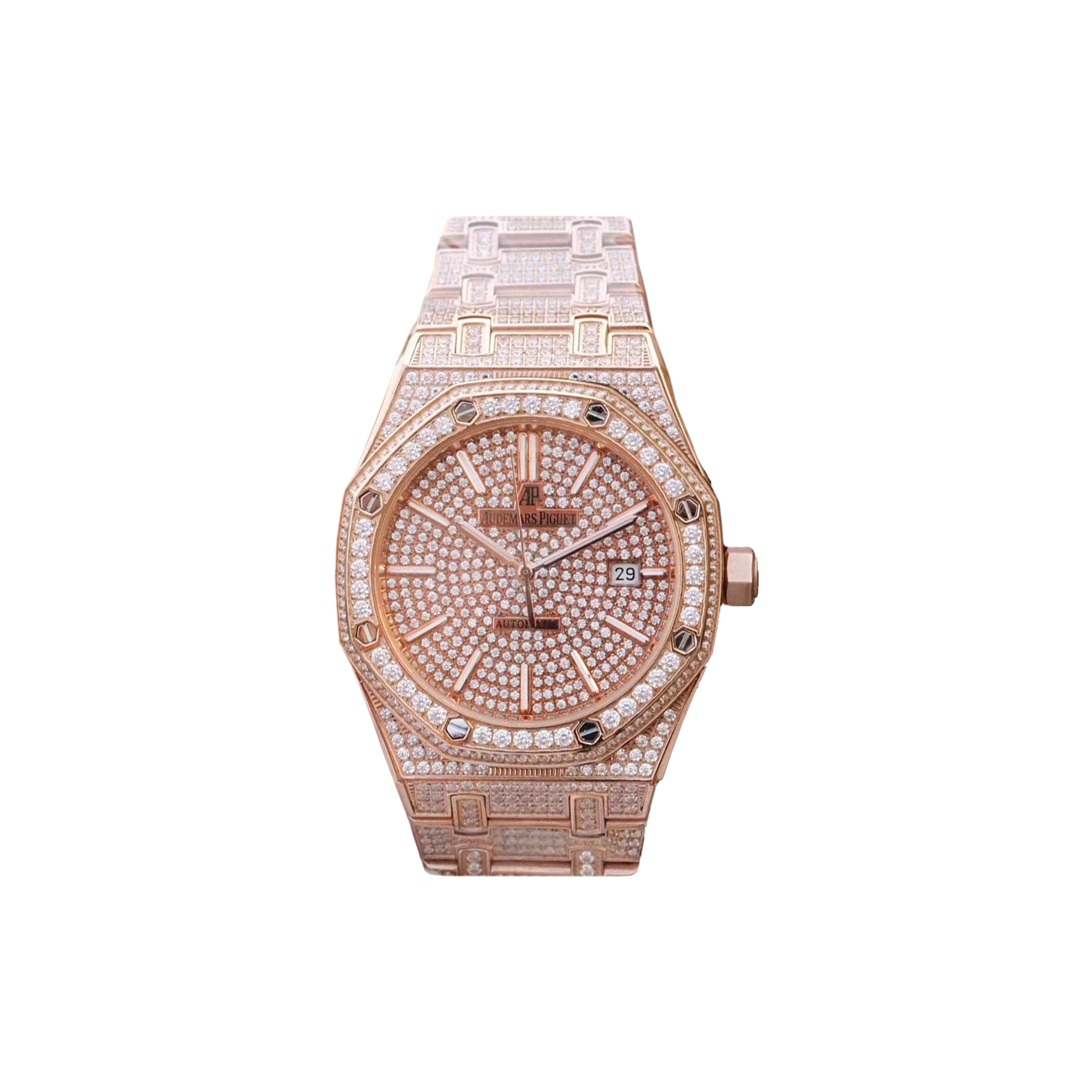 AUDEMARS P1g*et ROYAL OAK 41 D1am0ndS 41MM WATCH 15400OR.OO.1220OR.01 Master Quality