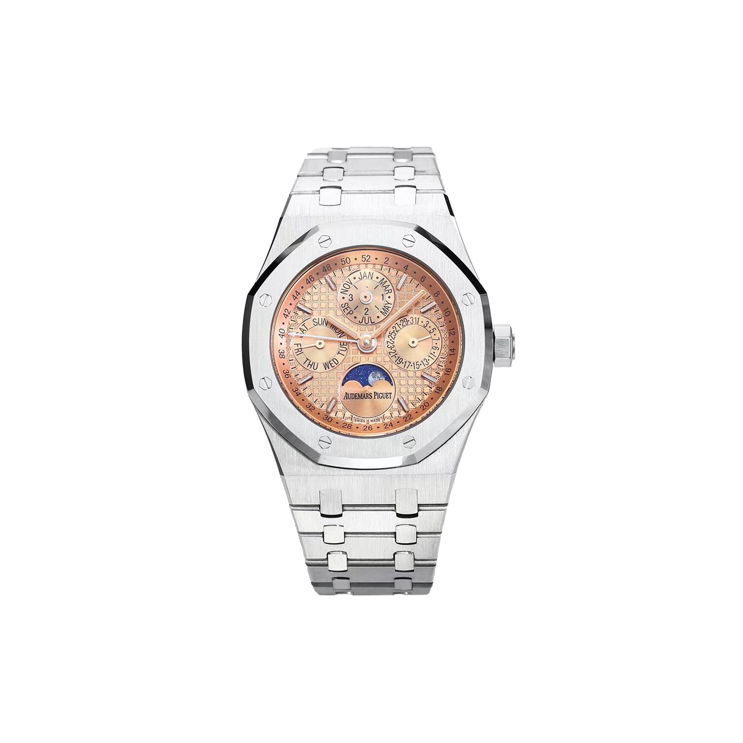 AUDEMARS P1g*et ROYAL OAK PERPETUAL SALMON DIAL 41MM WATCH 26615TI.OO.1220TI.01 Master Quality